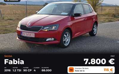 ŠKODA FABIA – AN 2016 – 1.2 BENZINĂ – poza 1 – YAB AUTO Brașov