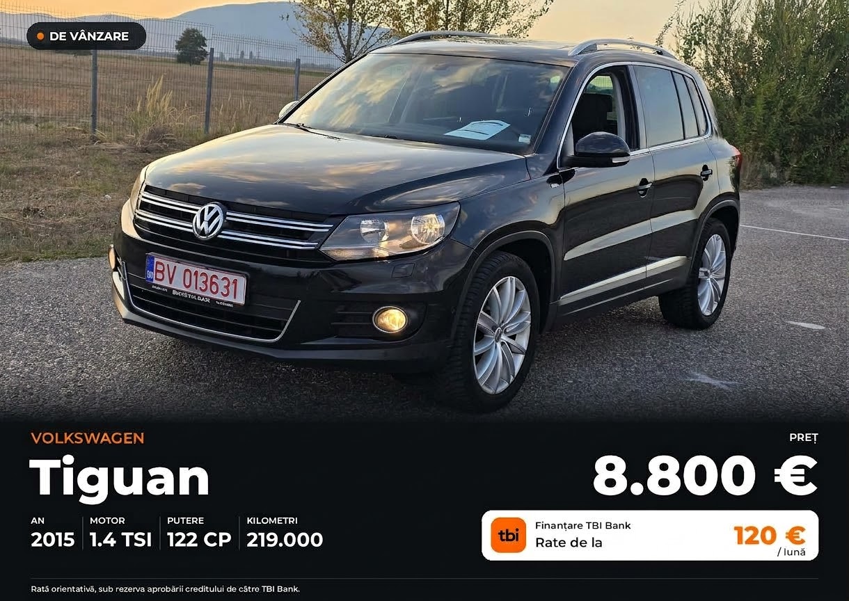 VOLKSWAGEN TIGUAN – 1.4 TSI 122 CP – YAB AUTO Brașov