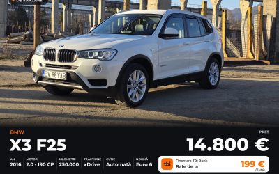 BMW X3 F25 Facelift (2016) - 2.0d 190 CP B47 – poza 1 – YAB AUTO Brașov